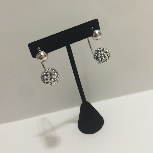🎉LAST 1🎉Rhinestone & Pearl Double Sided Earrings - Picture 2 of 3