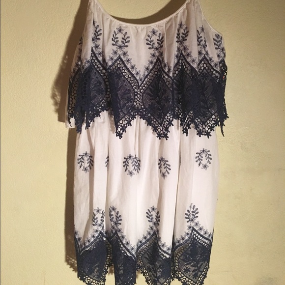 White Dress w/ Blue Lace 💙