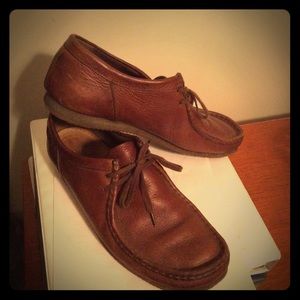 Men's Clarks Original Leather Shoes, Brown.
