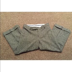 Gap wool & silk blend cropped leg trousers