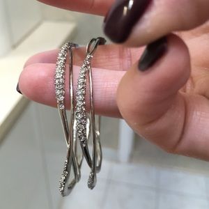 Alexis Bittar Encrusted Orbiting Hoop Earrings