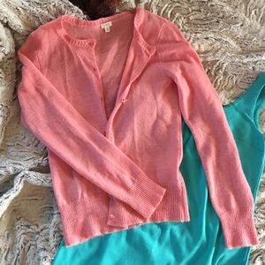 Peach j crew sweater