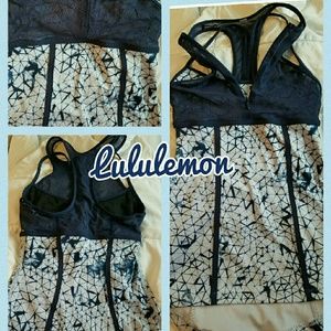 Lululemon Pedal power tank/mesh zip front 2 NWOT