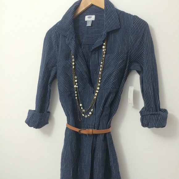 Old Navy Dresses & Skirts - ✨New Arrival - Pinstripe Shirt Dress