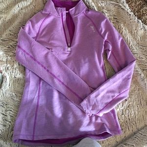 ASIC purple quarter zip top