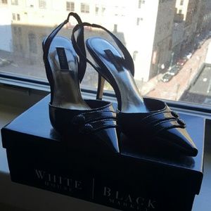 Sexy Black Slingback Highheel Shoes