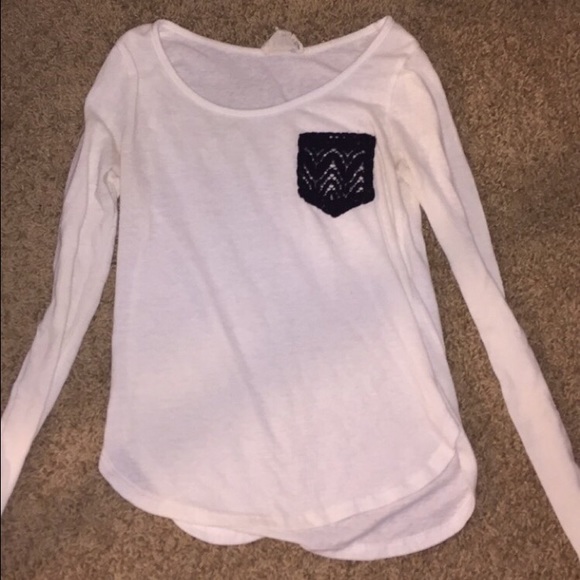 Pacsun long sleeve shirt with lace pocket