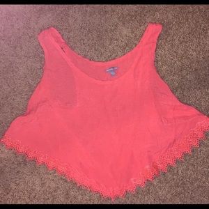 Coral crop top