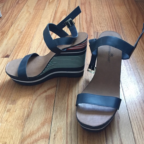 Fabric Lined Platform Wedges