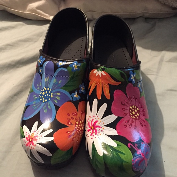 Sanita flower clogs! Never worn