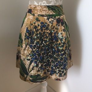 Anthropologie Floral Printed Skirt