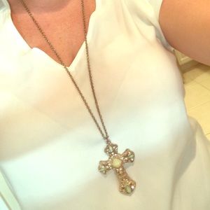 Stylist Long Cross Necklace