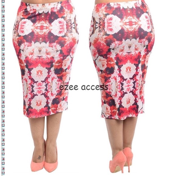 Plus size pencil fitted high waist skirt sexy new - Picture 4 of 4