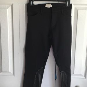 Gigi jcrew legging pant with leather trim