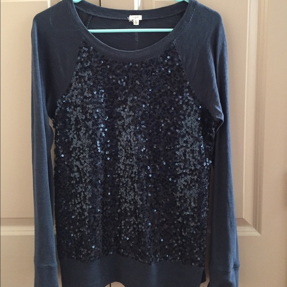 SALE! Navy J Crew Sparkle Sweatshirt- size S