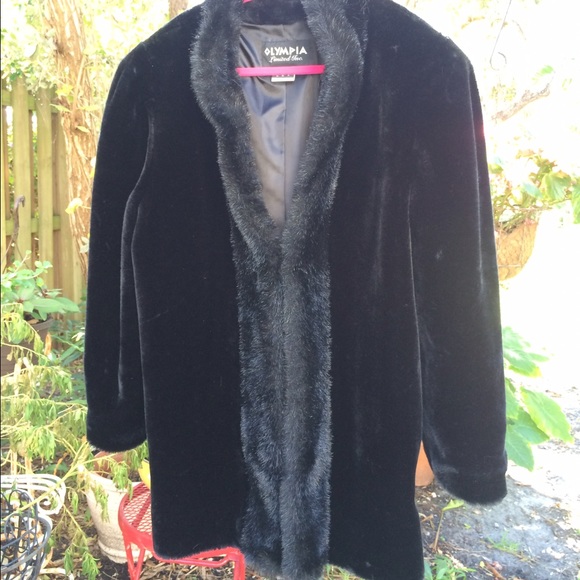Olympia Jackets & Coats Olympia Black Faux Fur Coat Poshmark