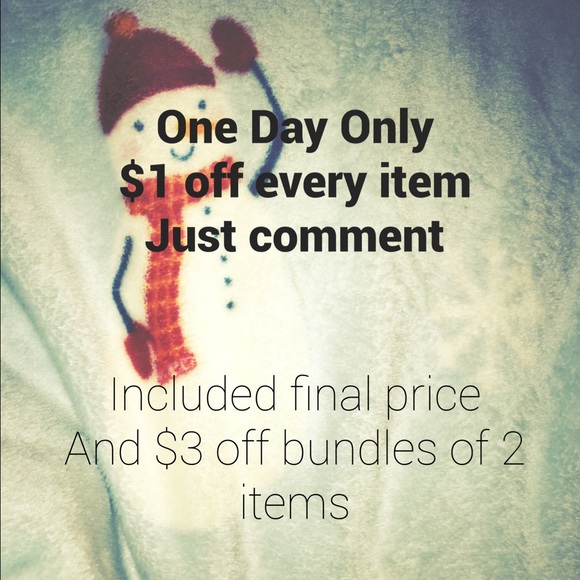 $1 off all items $3 off bundles