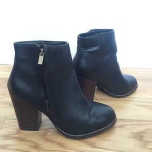 Urban Outfitters Black Leather Booties