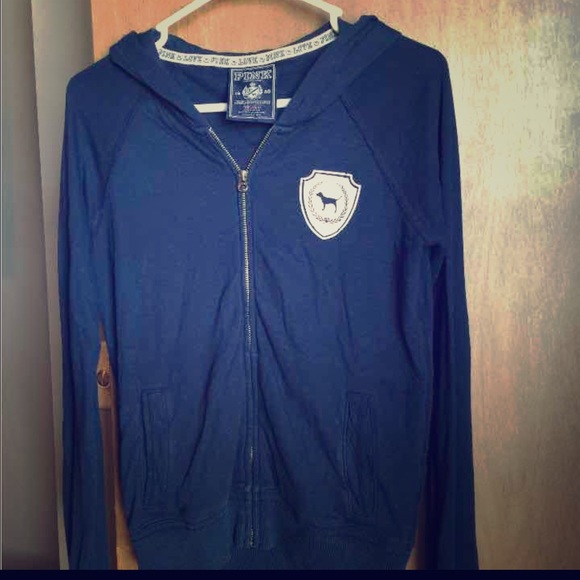 Super soft navy PINK zip up