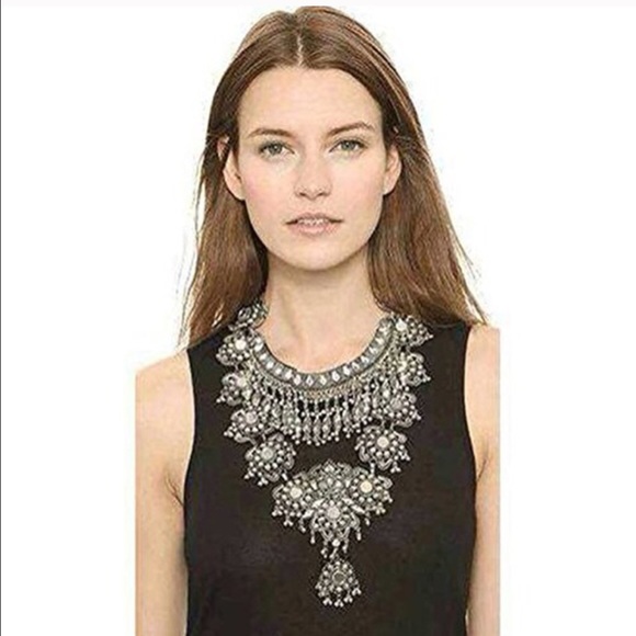 Jewelry - Silver Turkish Statement Boho Gypsy Necklace