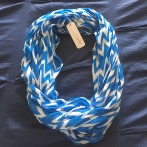 Blue and white infinity scarf. NWT