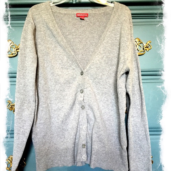 Gray cardigan