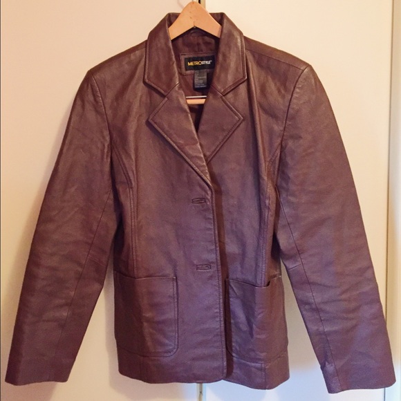 metro style leather jacket