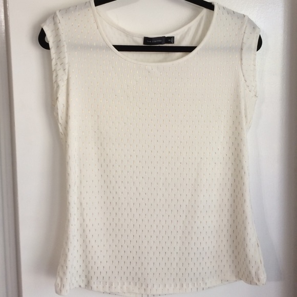 Limited size XS cream and gold blouse.