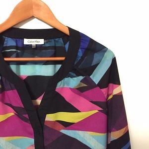 Calvin Klein Abstract Glory Blouse