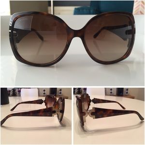 Bvlgari brown tortoise shell sunglasses