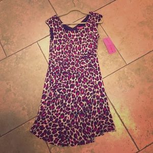 Betsey Johnson pink leopard print dress NWT