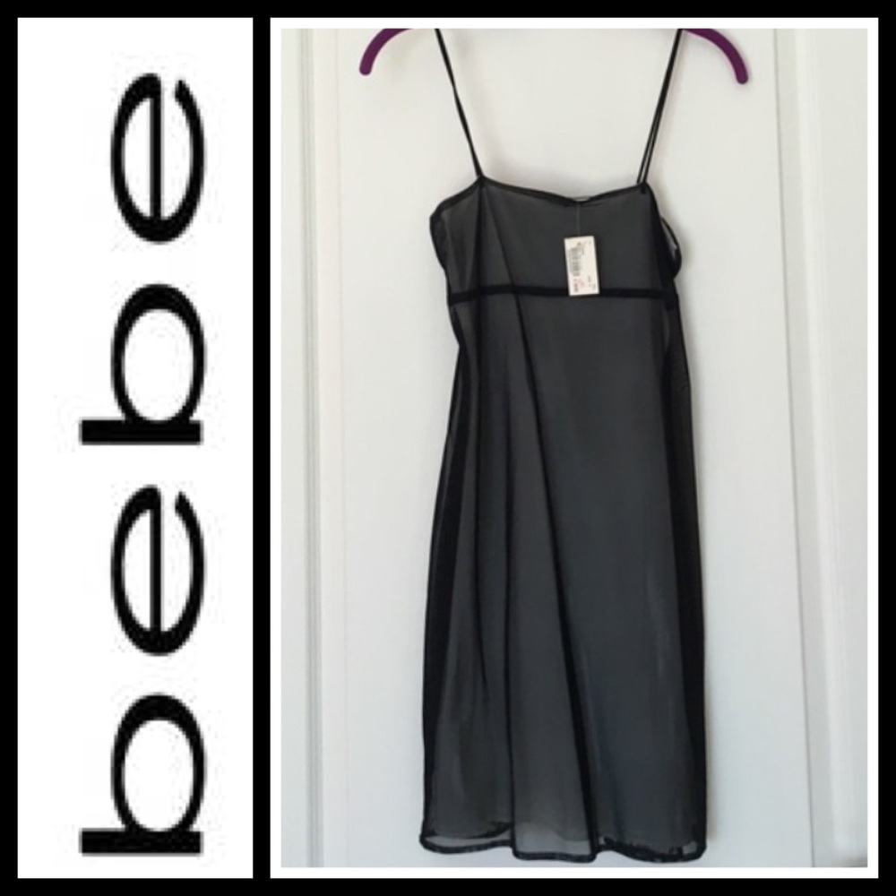 ♣️Bebe sheer Mesh black dress♣️