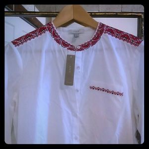 J. Crew NWT embroidered tunic