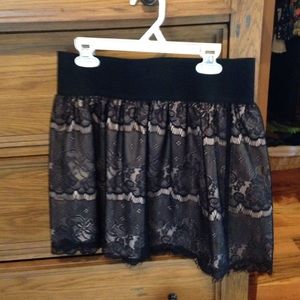 Black lace skirt