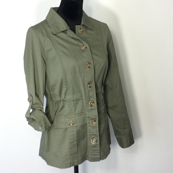 Like new Olive lightweight jacket cotton blend M
