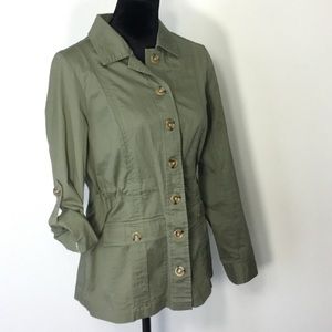 Like new Olive lightweight jacket cotton blend M