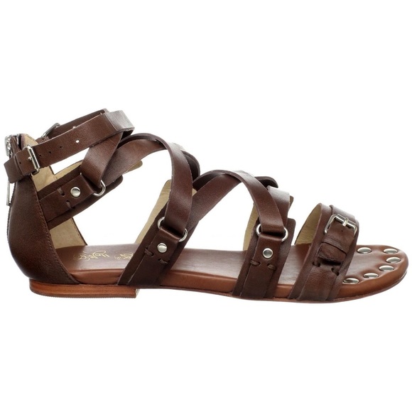 Matt Bernson Marion Flat Strappy Sandal, Brown