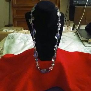 Amythyst colored Swarovsky crystal necklace
