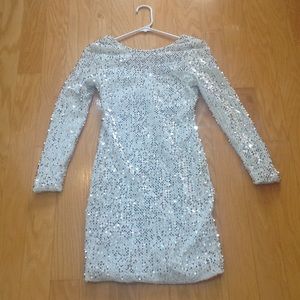 NWT Motel White Sequin Mini Dress XS
