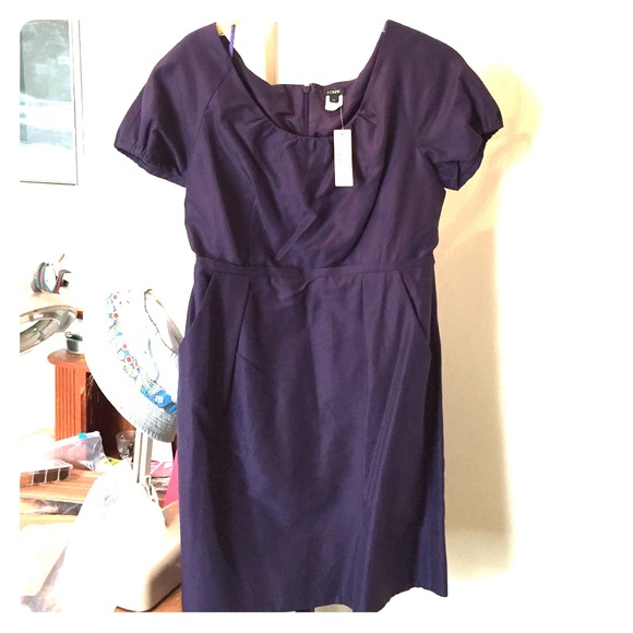 J.Crew plum purple dress with pockets size 12