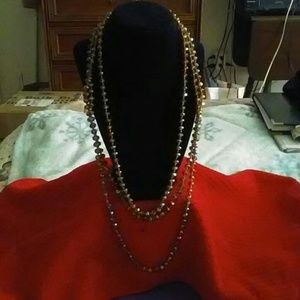 Amber colored Swarovsky crystal necklace