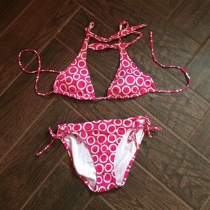 VS pink patterned bikini