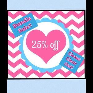Bundle Sale: buy 2 or more items get 25% off