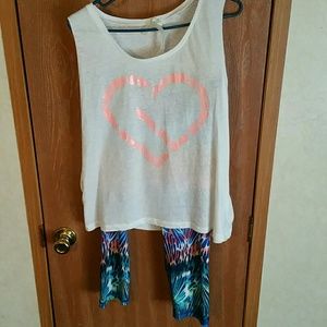 Capri and sleeveless tank set