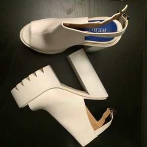 Platform White Heels
