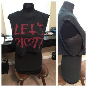 UNIF Let's Riot Crop Top