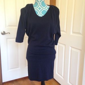 Navy blue sweater dress