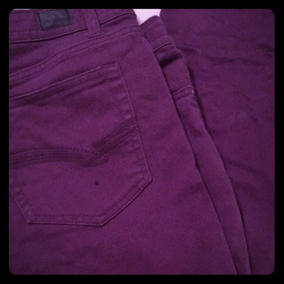 Purple skinny jeans