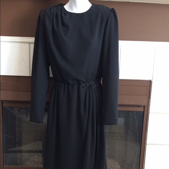 70's Vintage Miss Elliette Dress w/Embellishment