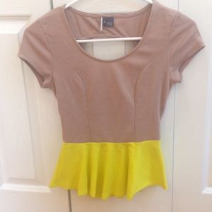 XS Urban Outfitters Sparkle and Fade Peplum Top